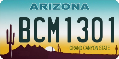 AZ license plate BCM1301