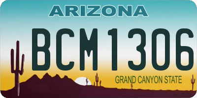 AZ license plate BCM1306