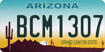 AZ license plate BCM1307