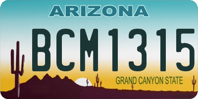 AZ license plate BCM1315