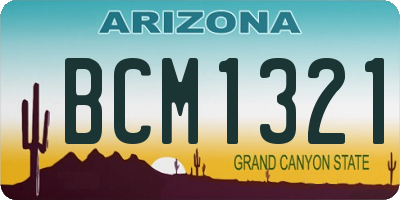 AZ license plate BCM1321