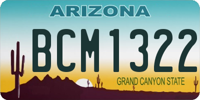 AZ license plate BCM1322