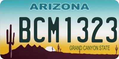 AZ license plate BCM1323