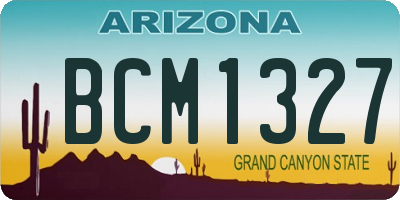 AZ license plate BCM1327