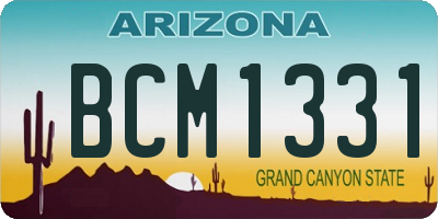 AZ license plate BCM1331