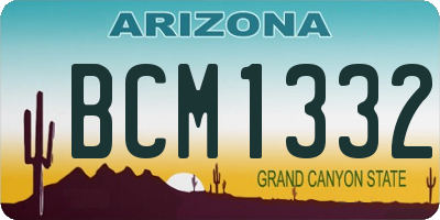 AZ license plate BCM1332