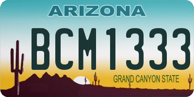 AZ license plate BCM1333