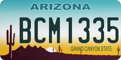 AZ license plate BCM1335