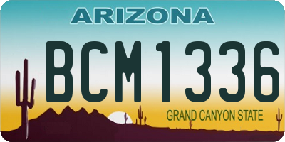 AZ license plate BCM1336