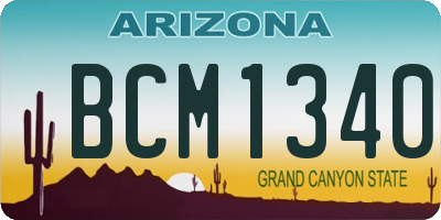 AZ license plate BCM1340