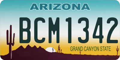 AZ license plate BCM1342