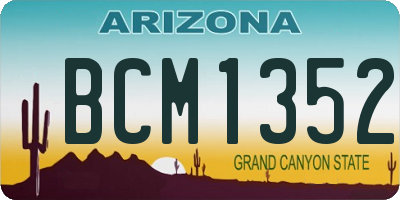 AZ license plate BCM1352