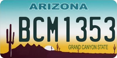 AZ license plate BCM1353