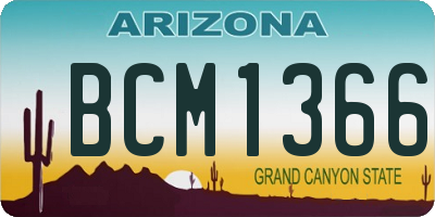 AZ license plate BCM1366