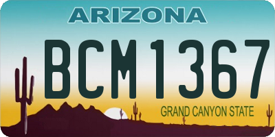 AZ license plate BCM1367