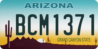 AZ license plate BCM1371