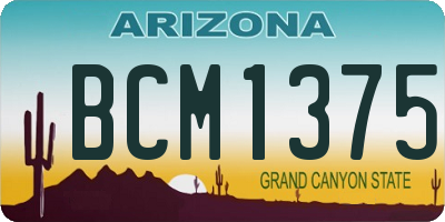 AZ license plate BCM1375