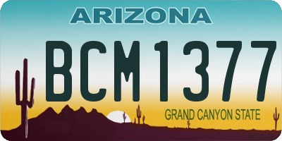 AZ license plate BCM1377