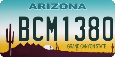 AZ license plate BCM1380