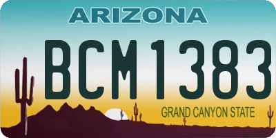 AZ license plate BCM1383