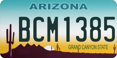 AZ license plate BCM1385