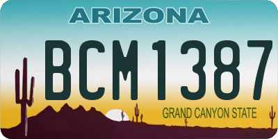 AZ license plate BCM1387