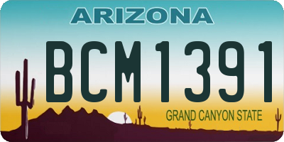 AZ license plate BCM1391