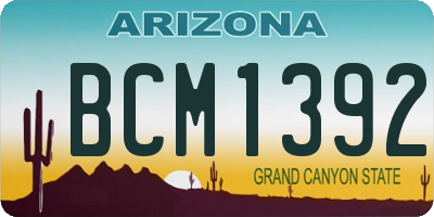 AZ license plate BCM1392