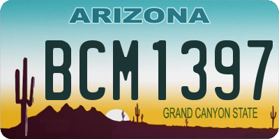 AZ license plate BCM1397