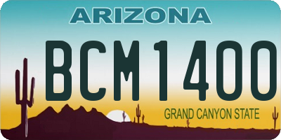 AZ license plate BCM1400