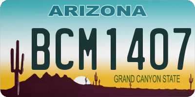 AZ license plate BCM1407