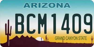 AZ license plate BCM1409