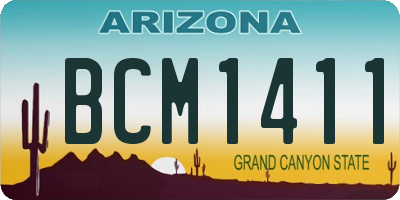 AZ license plate BCM1411