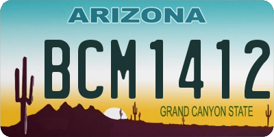 AZ license plate BCM1412