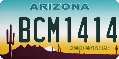 AZ license plate BCM1414