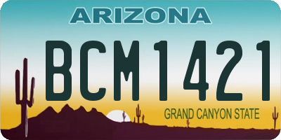 AZ license plate BCM1421