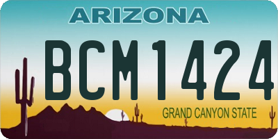 AZ license plate BCM1424