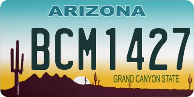 AZ license plate BCM1427