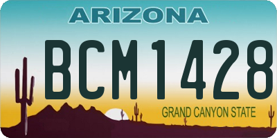 AZ license plate BCM1428