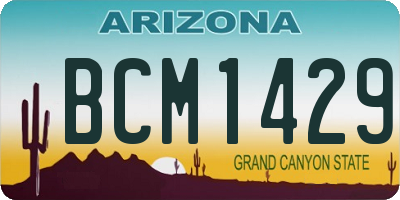 AZ license plate BCM1429