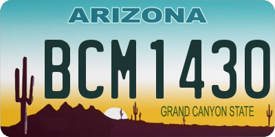 AZ license plate BCM1430