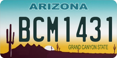 AZ license plate BCM1431