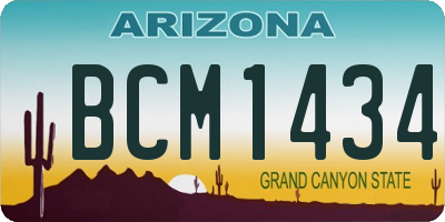 AZ license plate BCM1434