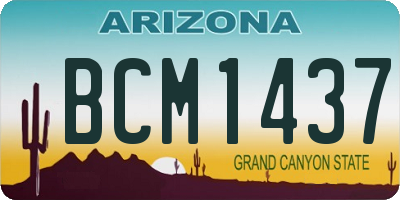 AZ license plate BCM1437