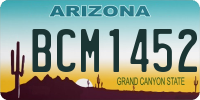 AZ license plate BCM1452