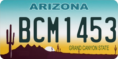 AZ license plate BCM1453