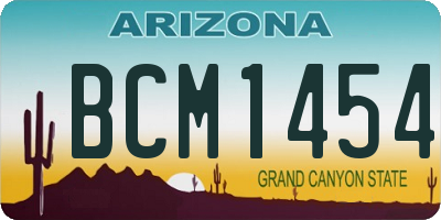 AZ license plate BCM1454