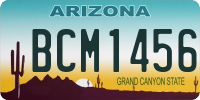 AZ license plate BCM1456