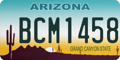 AZ license plate BCM1458