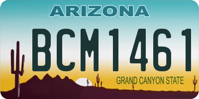 AZ license plate BCM1461